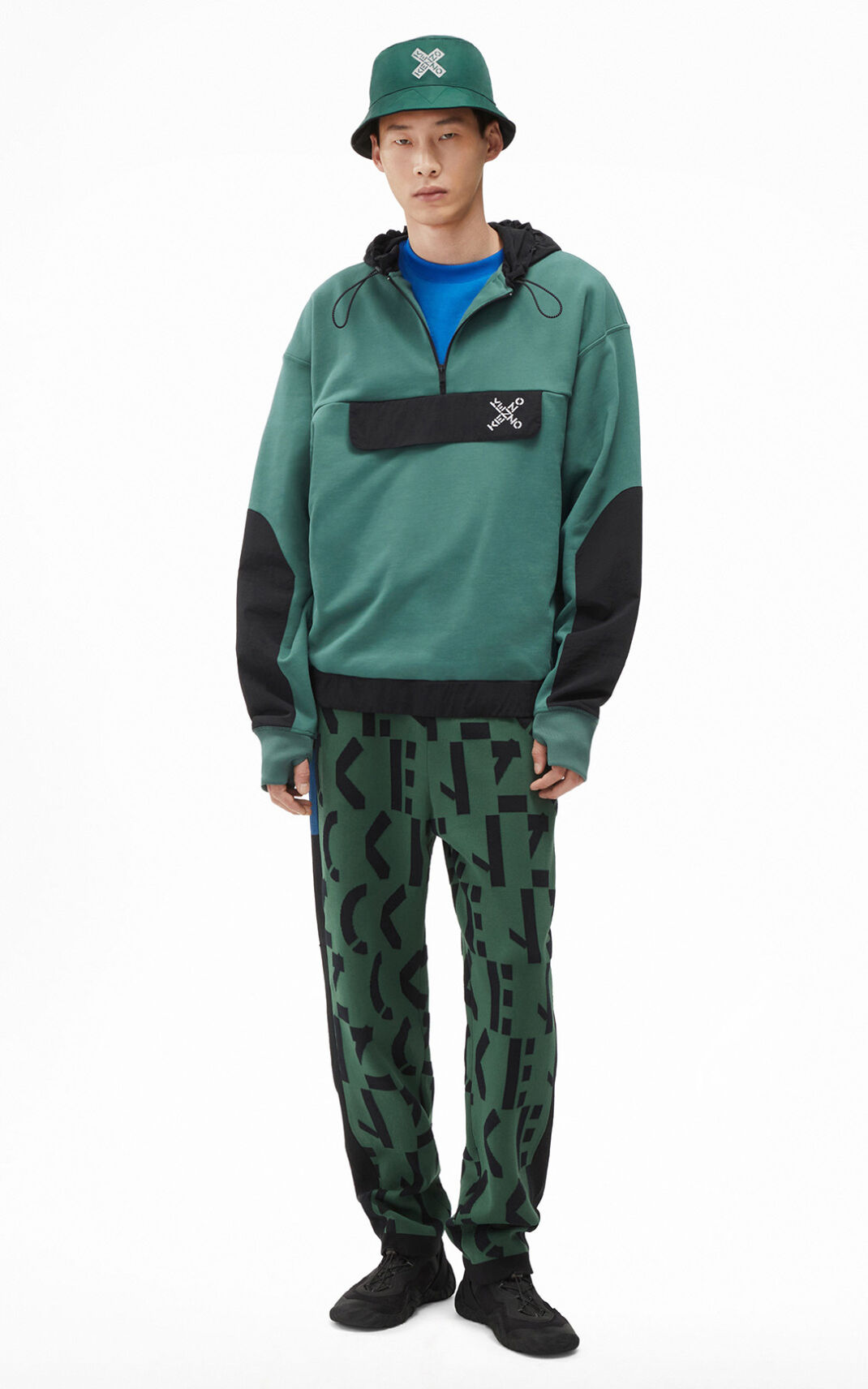 Kenzo Sport oversize Dukserice Muške - Tamno Zelene - Hrvatska MXQTJS795